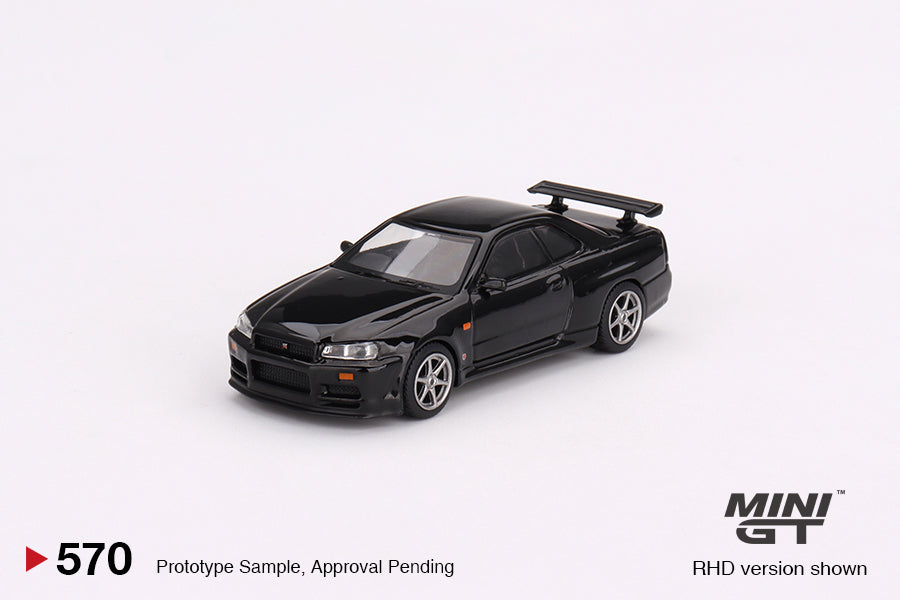 Nissan Skyline GT-R (R34) V-Spec (RHD) (Black Pearl) - MINI GT - 1 