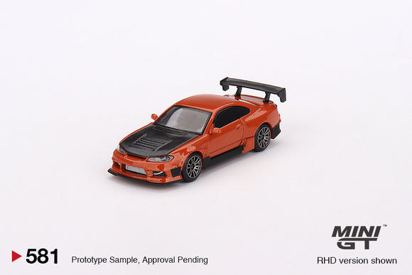 Nissan Silvia S15 D-MAX (RHD) (Metallic Orange) - MINI GT - 1:64
