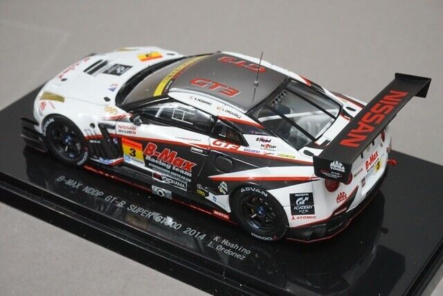 Ebbro 1/43 Nissan GT-R R35 B-Max NDDP Super GT300 '14 #3 - Modèle Diecast Blanc