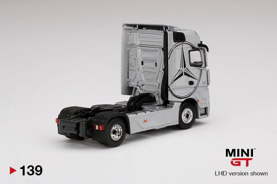 Mercedes-Benz Actros RHD (Silver with Black Mercedes logo) - MINI 
