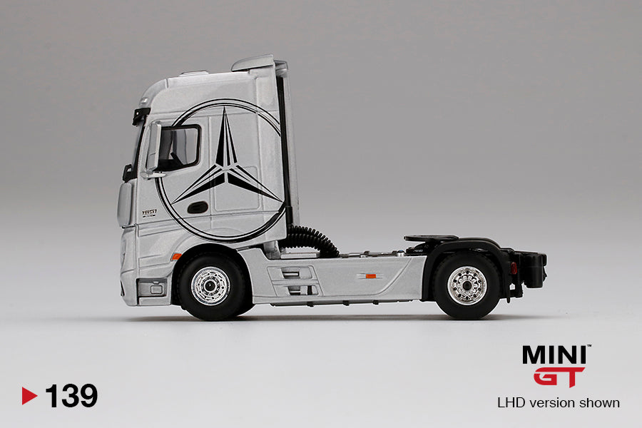 Mercedes-Benz Actros RHD (Silver with Black Mercedes logo) - MINI 