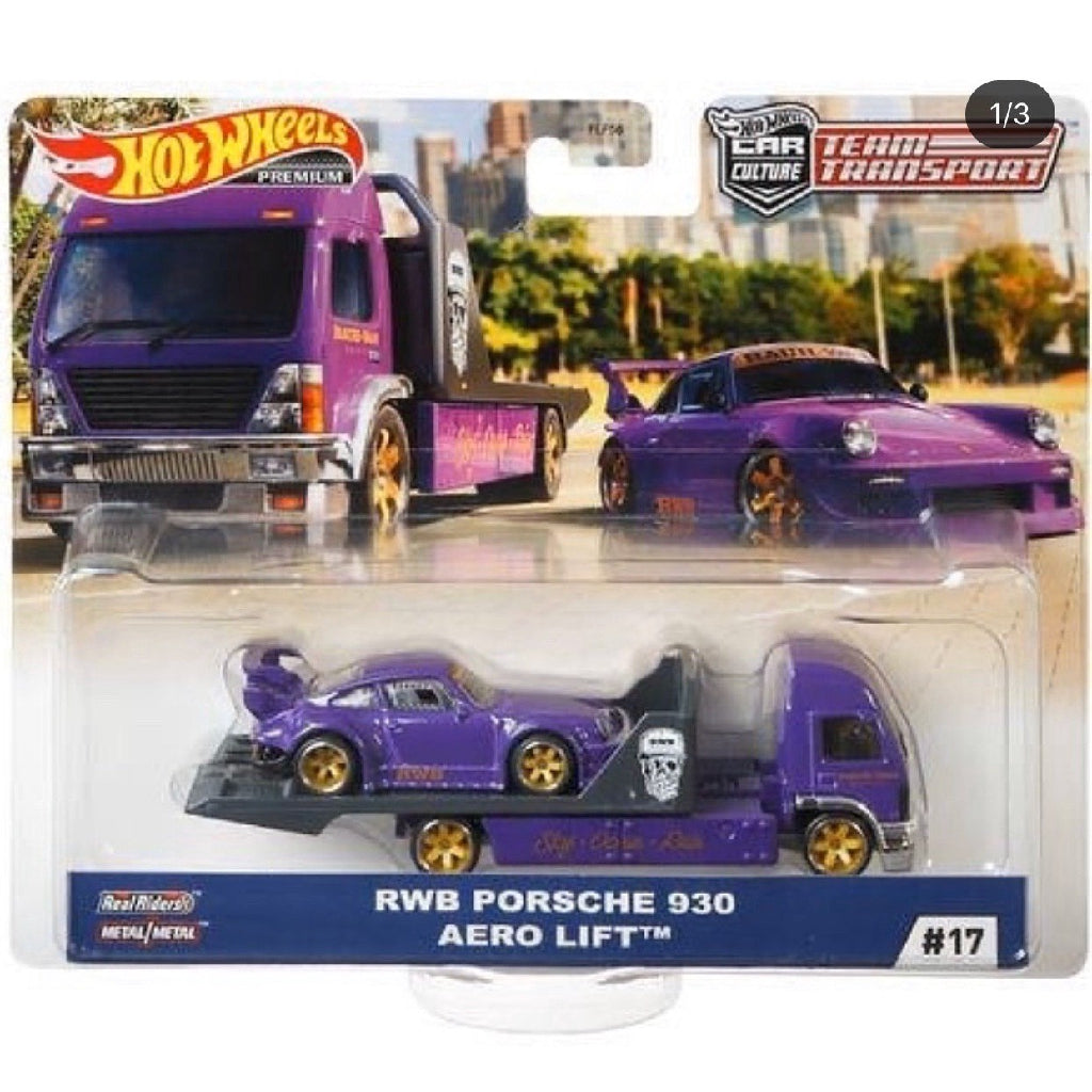 Porsche 930 RWB & Aero Lift truck Team Transport - Hotwheels - 1 
