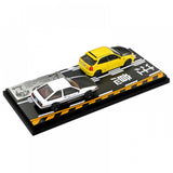 Initial D Set Vol. 12 4th Stage Tachi Tomoyuki Honda Civic EK9 & Takumi Fujiwara Toyota Sprinter Trueno AE86 - Modeler's - 1:64 Modellauto 1/64
