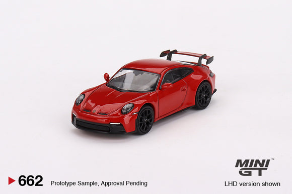 Porsche 911 (992) GT3 (LHD) (Guards Red) - MINI GT - 1:64
