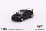 Honda Civic Type R 2023 with Advan GT Wheel (LHD) (Crystal Black Pearl) - MINI GT - 1:64