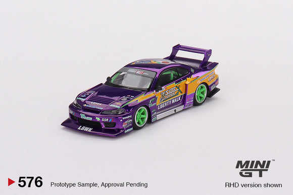 LB-Super Silhouette Nissan S15 Silvia #555 2022 Formula Drift Japan - MINI GT - 1:64