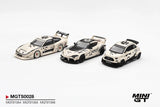 [Preorder] INOZETEK x TBC Set 2026 Show Edition 3 cars set : Abarth 595 LB-WORKS TBC (LHD), Toyota GR Supra LB-WORKS TBC (LHD), Nissan 180SX LB-Super Silhouette TBC (RHD) - MINI GT - 1:64 Modellauto 1/64