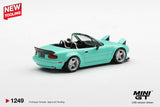 Mazda MX-5 (NA) Pandem (Mint Green) - MINI GT - 1:64 Modellauto 1/64