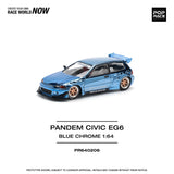 Honda Civic EG6 Pandem (Blue Chrome) - Pop Race - 1:64 Modellauto 1/64