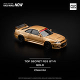 Nissan Skyline GT-R R33 Top Secret (Gold) - Pop Race - 1:64 Modellauto 1/64