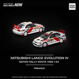 Mitsubishi Lancer Evolution IV Safari Rally Kenya 1998 - Pop Race - 1:64 Modellauto 1/64