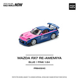 Mazda RX7 (FD) RE-Amemiya Widebody (Blue/Pink) - Pop Race - 1:64 Modellauto 1/64