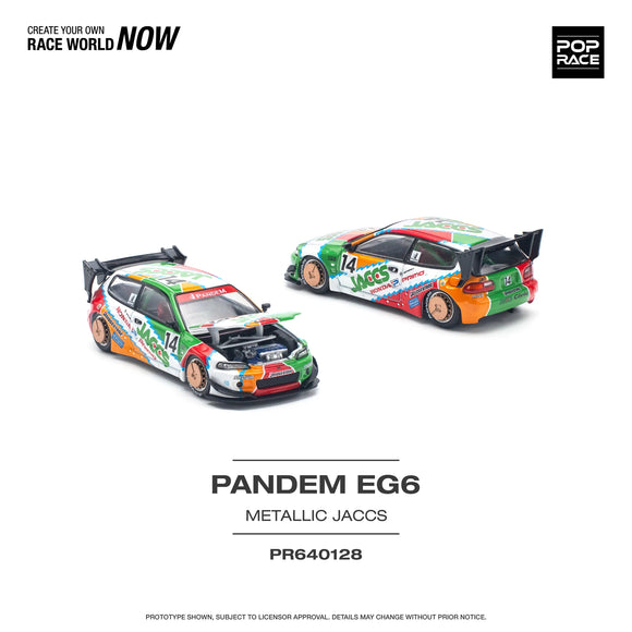 Honda Civic EG6 Pandem (Metallic JACCS) - Pop Race - 1:64