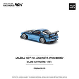 Mazda RX7 (FD) RE-Amemiya Widebody (Blue Chrome) - Pop Race - 1:64 - Modelcars Passion