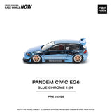 Honda Civic EG6 Pandem (Blue Chrome) - Pop Race - 1:64 Modellauto 1/64
