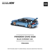 Honda Civic EG6 Pandem (Blue Chrome) - Pop Race - 1:64 Modellauto 1/64