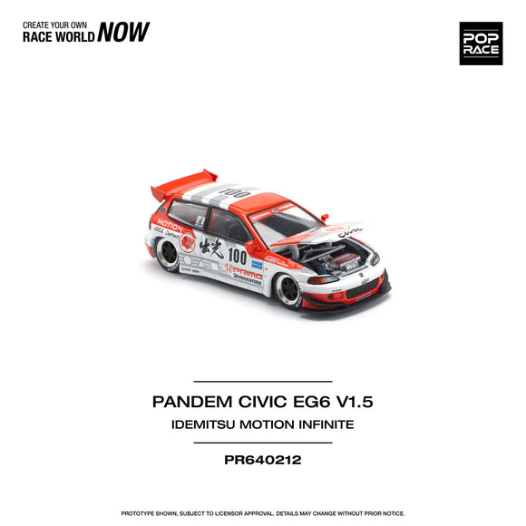 Honda Civic EG6 V1.5 Idemitsu Motion Infinite - Pop Race - 1:64