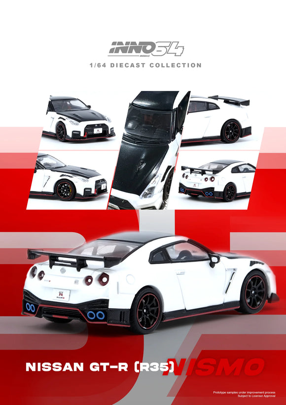 Nissan GT-R (R35) Nismo (White) - INNO64 - 1:64