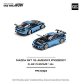 Mazda RX7 (FD) RE-Amemiya Widebody (Blue Chrome) - Pop Race - 1:64 - Modelcars Passion