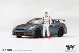 Nissan GT-R (R35) Nismo 2024 Tsukuba Production Car Lap Record with Matsuda Figure  - MINI GT - 1:64 Modellauto 1/64
