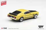 Ford Mustang Boss 302 1969 (Bright Yellow) - MINI GT - 1:64 Modellauto 1/64