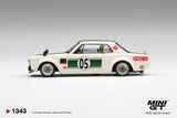 Nissan Skyline LB-WORKS "Hakosuka" (White/Green) - MINI GT - 1:64 Modellauto 1/64