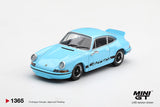 Porsche 911 Carrera RS 2.7 (LHD) (Gulf Blue with Black Livery) - MINI GT - 1:64 Modellauto 1/64