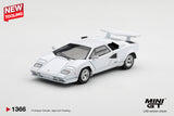 Lamborghini Countach LP500 S 1982 (LHD) (Bianco) - MINI GT - 1:64 Modellauto 1/64