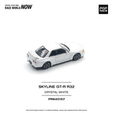 Nissan Skyline GT-R R32 (Crystal White) - Pop Race - 1:64