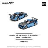 Mazda RX7 (FD) RE-Amemiya Widebody (Blue Chrome) - Pop Race - 1:64 - Modelcars Passion