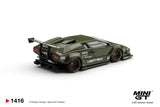Lamborghini Countach LB-WORKS (LHD) (Army Green) - MINI GT - 1:64 Modellauto 1/64