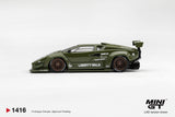 Lamborghini Countach LB-WORKS (LHD) (Army Green) - MINI GT - 1:64 Modellauto 1/64