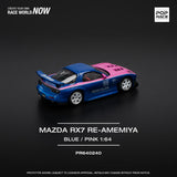 Mazda RX7 (FD) RE-Amemiya Widebody (Blue/Pink) - Pop Race - 1:64 Modellauto 1/64