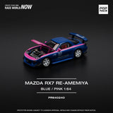 Mazda RX7 (FD) RE-Amemiya Widebody (Blue/Pink) - Pop Race - 1:64 Modellauto 1/64