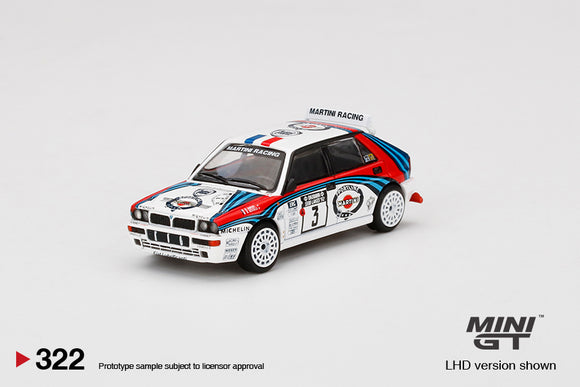 Lancia Delta HF Integrale Evoluzione #3 1992 Rally 1000 Lakes Winner - MINI GT - 1:64