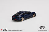 Porsche Taycan Turbo S (LHD) (Gentian Blue Metallic) - MINI GT - 1:64
