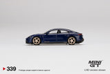 Porsche Taycan Turbo S (LHD) (Gentian Blue Metallic) - MINI GT - 1:64