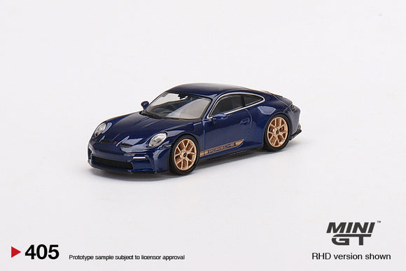 Porsche 911 (992) GT3 Touring (LHD) Gentian Blue - MINI GT - 1:64