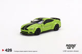 LB Works Ford Mustang (LHD) Grabber Lime - MINI GT - 1:64