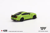 LB Works Ford Mustang (LHD) Grabber Lime - MINI GT - 1:64