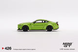 LB Works Ford Mustang (LHD) Grabber Lime - MINI GT - 1:64