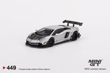 LB Works Lamborghini Aventador Limited Edition Matt Silver (LHD) - MINI GT - 1:64