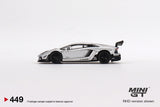 LB Works Lamborghini Aventador Limited Edition Matt Silver (LHD) - MINI GT - 1:64
