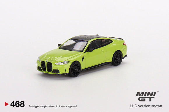 BMW M4 Competition (G82) (LHD) (Sao Paulo Yellow) - MINI GT - 1:64