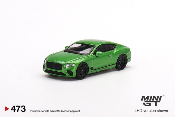 Bentley Continental GT Speed 2022 (LHD) Apple Green - MINI GT - 1:64