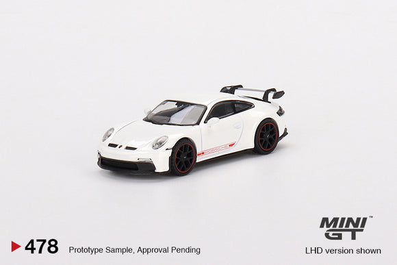 Porsche 911 (992) GT3 (LHD) (White) - MINI GT - 1:64