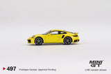 Porsche 911 Turbo S (992) LHD (Racing Yellow) - MINI GT - 1:64