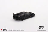 LB Silhouette Works Lamborghini Aventador GT EVO (LHD) (Matte Black) - MINI GT - 1:64