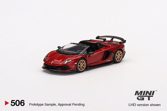 Lamborghini Aventador SVJ Roadster (LHD) (Rosso Efesto) - MINI GT - 1:64