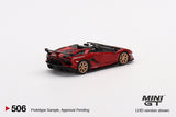 Lamborghini Aventador SVJ Roadster (LHD) (Rosso Efesto) - MINI GT - 1:64
